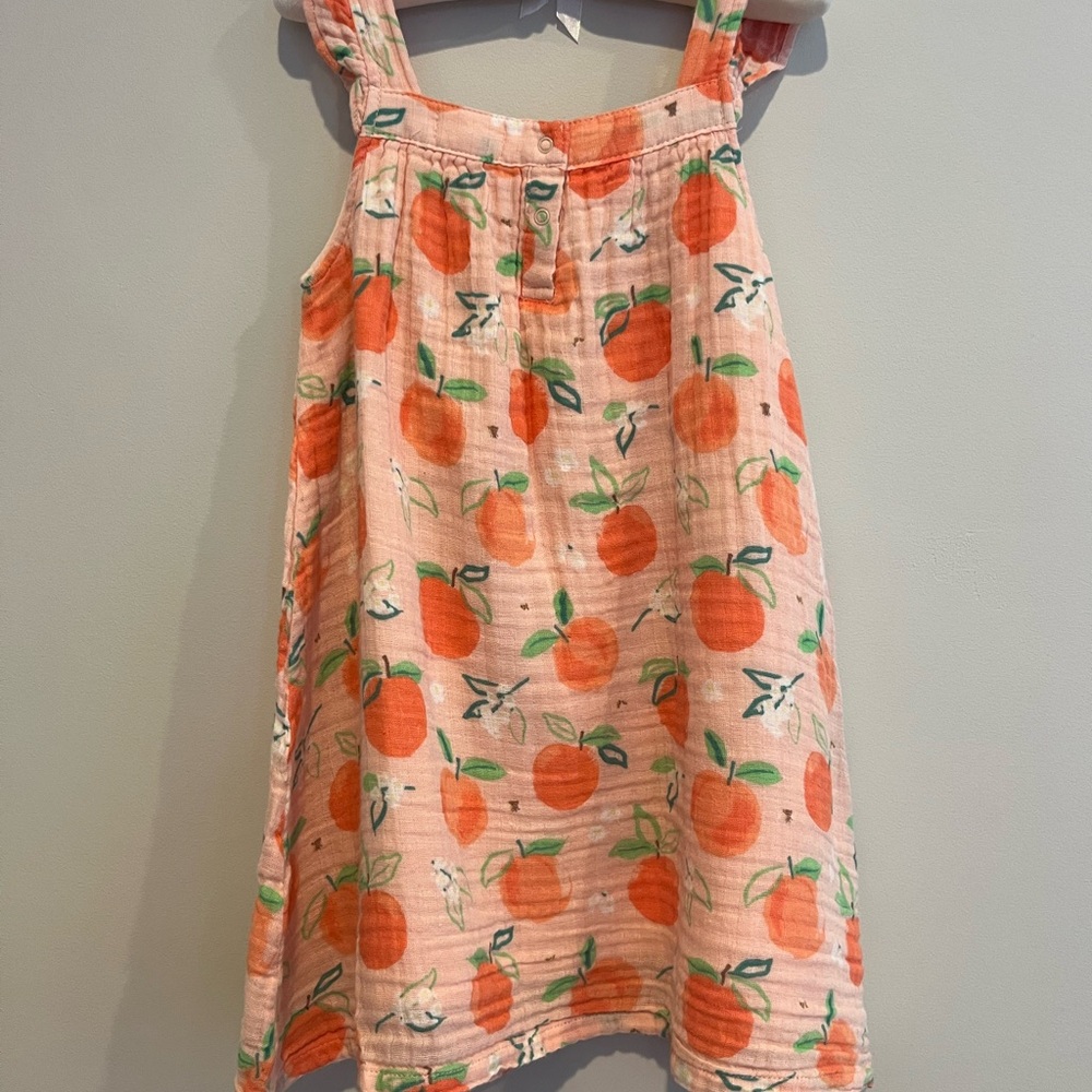 Angel Dear Orange Fruit Print Dress - Picture 2 of 2